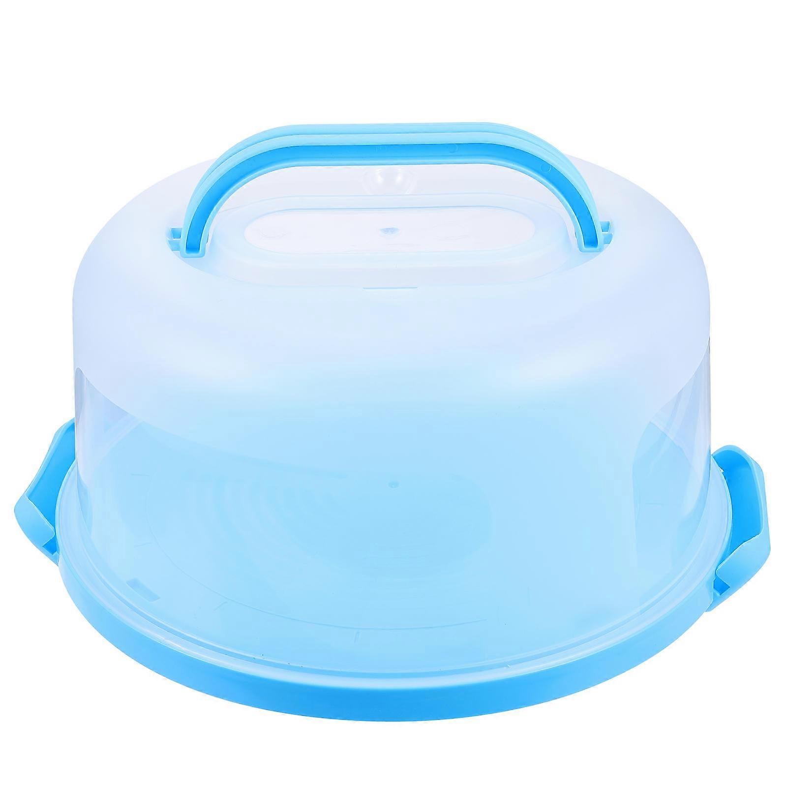 Blue Plastic Box with Transparent Cover for Storage Lightweight Portable and Resealable 6.5 x 3.2 x 2.8 inches