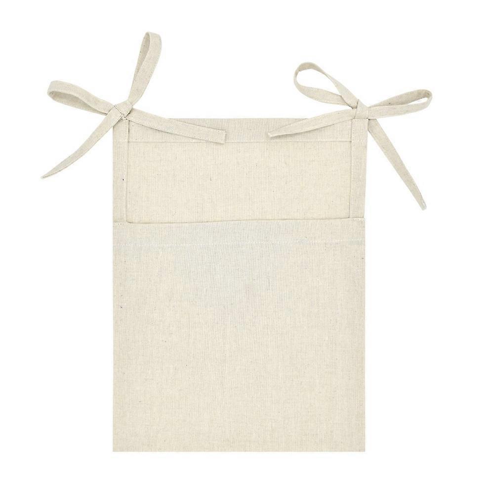 Linen Bedside Hanging Bag for Storage Use Multi-Functional Hanging Pouch