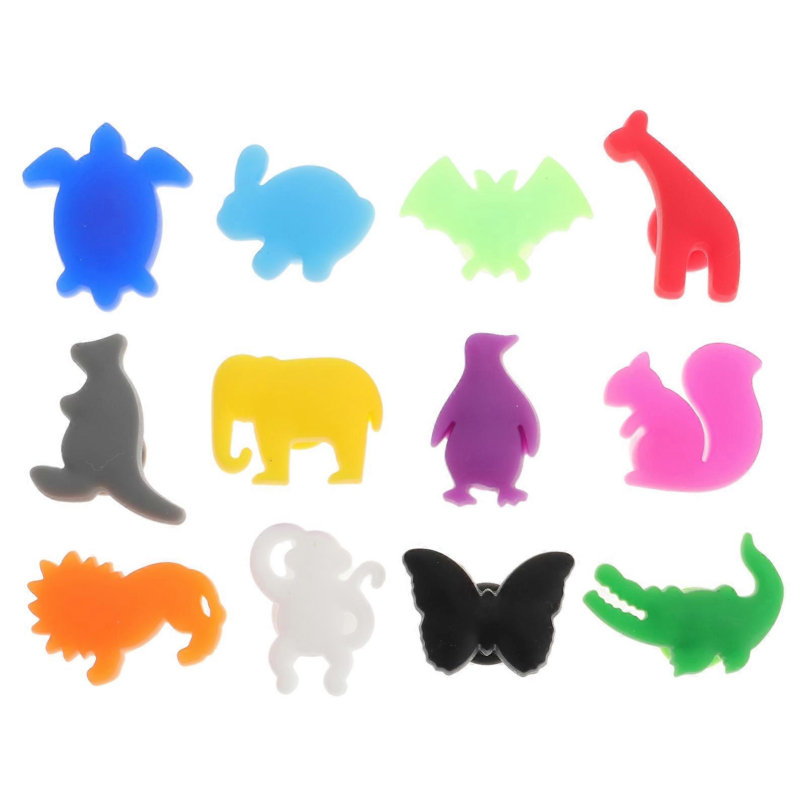 Silicone Glass Markers Featuring Animal Silhouettes to Enhance Party Atmosphere