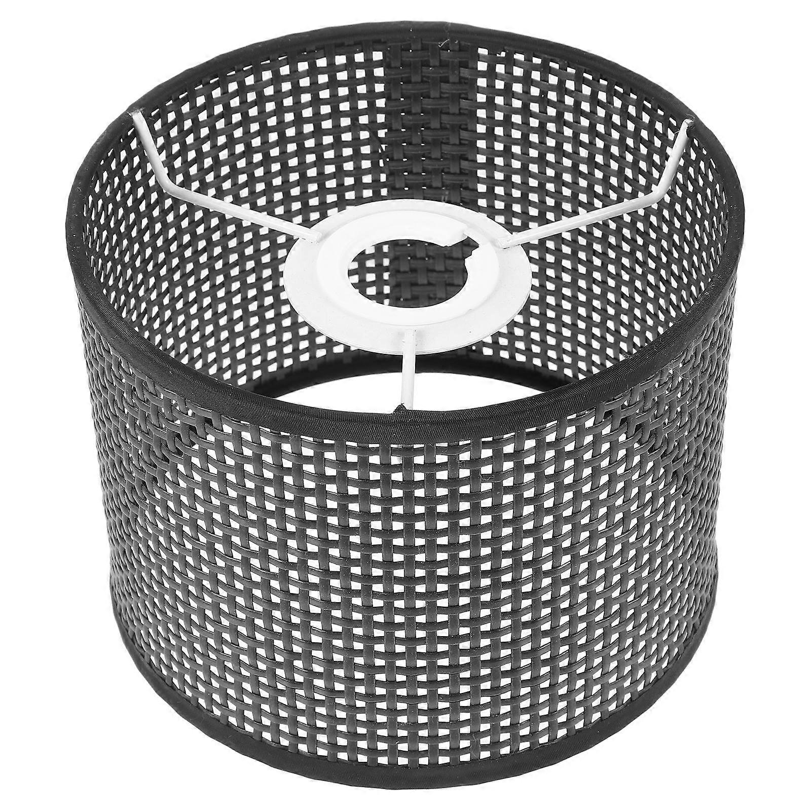 Lampshade For Floor Lamp Woven Lamp Cover Replacement Plastic Table Lampshade Square Grid Woven Decorative Home Use 1Pack