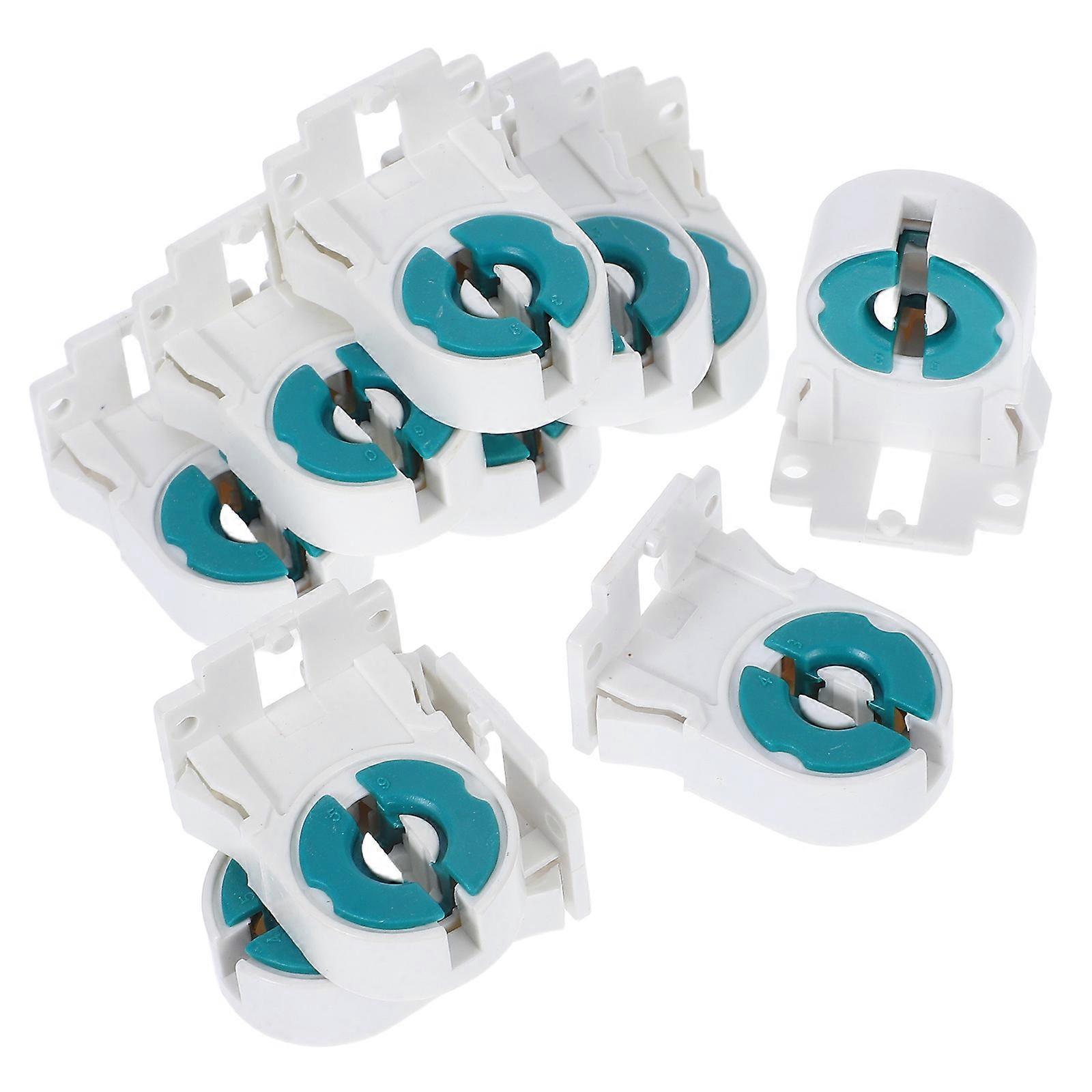 Fluorescent Tube Lamp Holder Light Adapter For Commercial Lighting Office Ceiling Secure Tube Placement 10Pcs