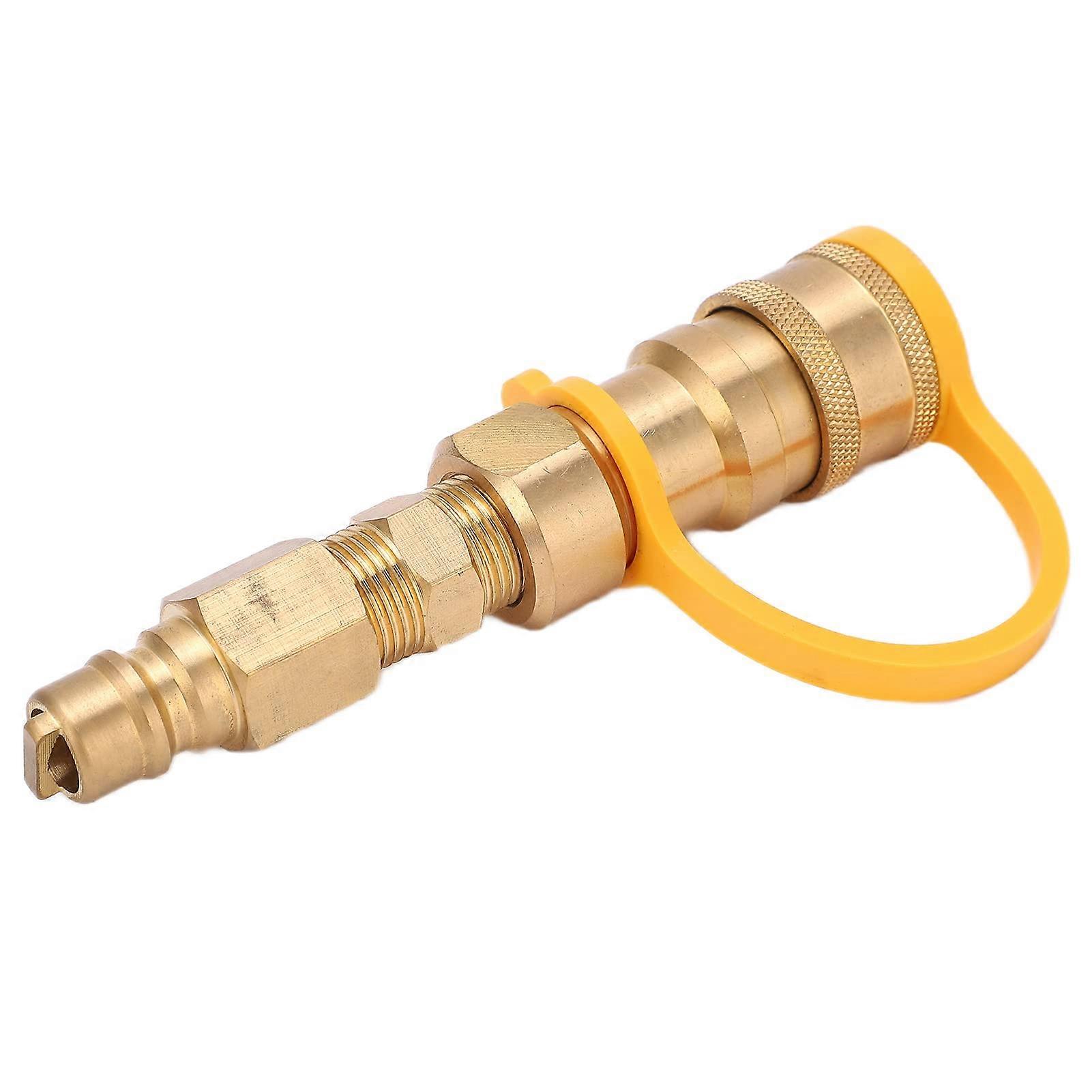 Propane tank adapter, 3/8inch compact brass propane quickconnect accessories for home use straw wagons