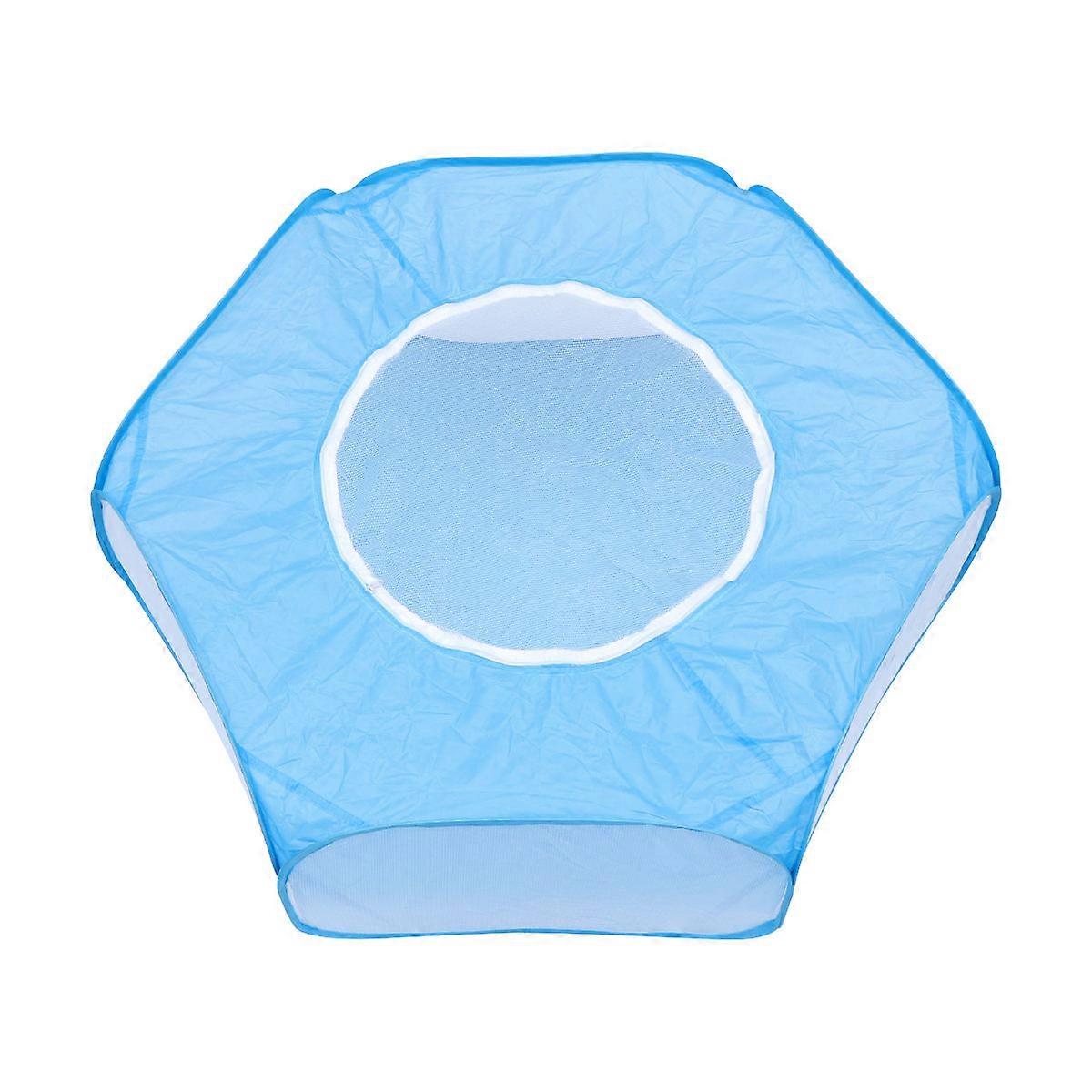 Pet Playpen Indoor Pet Playing Tent Safe Durable Breathable Portable Blue 1Set