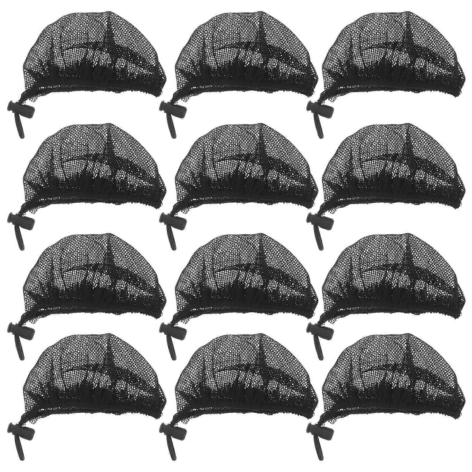 Hair Accessories For Women Reusable Invisible Hair Net Classic Drawstring Design For Ballet Dancers Nursing Various Occasions 12Pcs