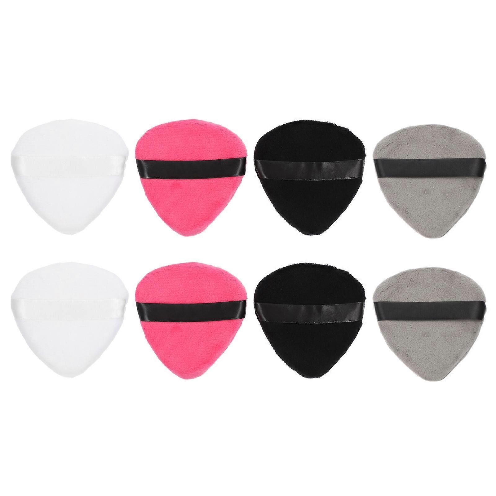 Small Powder Puff Drop Shaped Makeup Accessory Women Natural Makeup Application Assorted Color 8Set