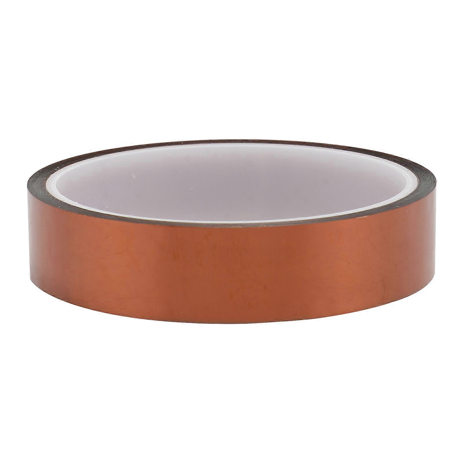 Single Sided Heat Tape 20mm*33m Polyimide Adhesive Tape Chemical Resistance Electronics Manufacturing 1Pack