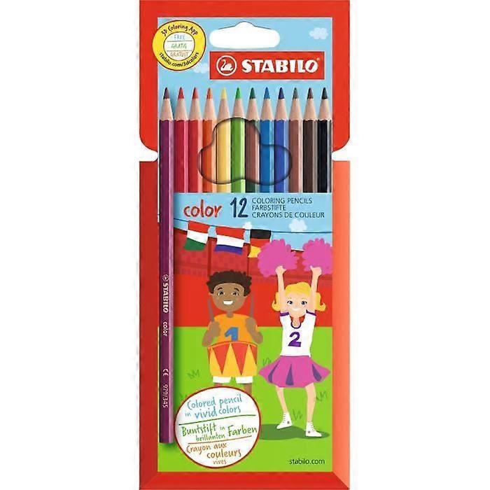 STABILO color - Etui aus Karton - Set mit 12 Buntstiften