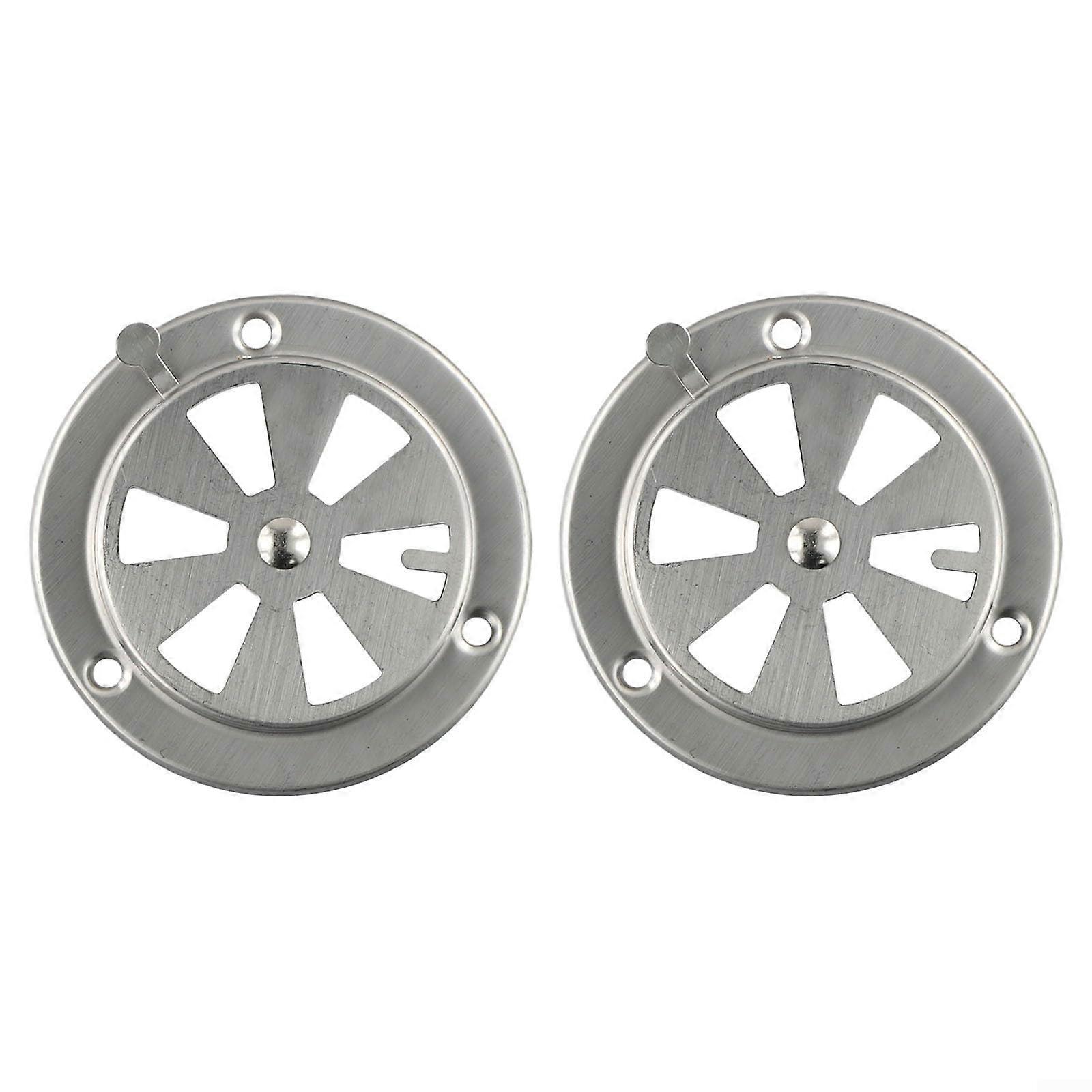 Stainless Steel Grill Dampers for High-Temperature Ovens, 2-Pack, Durable and Heat-Resistant Design