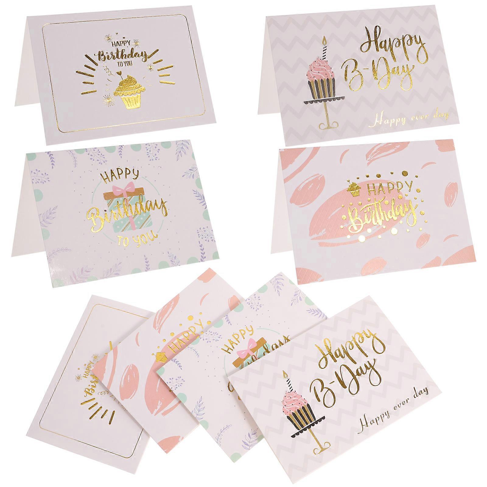 Funny Happy Birthday Card Women Rectangular Paper Appreciation Card Birthday Party 40Pcs
