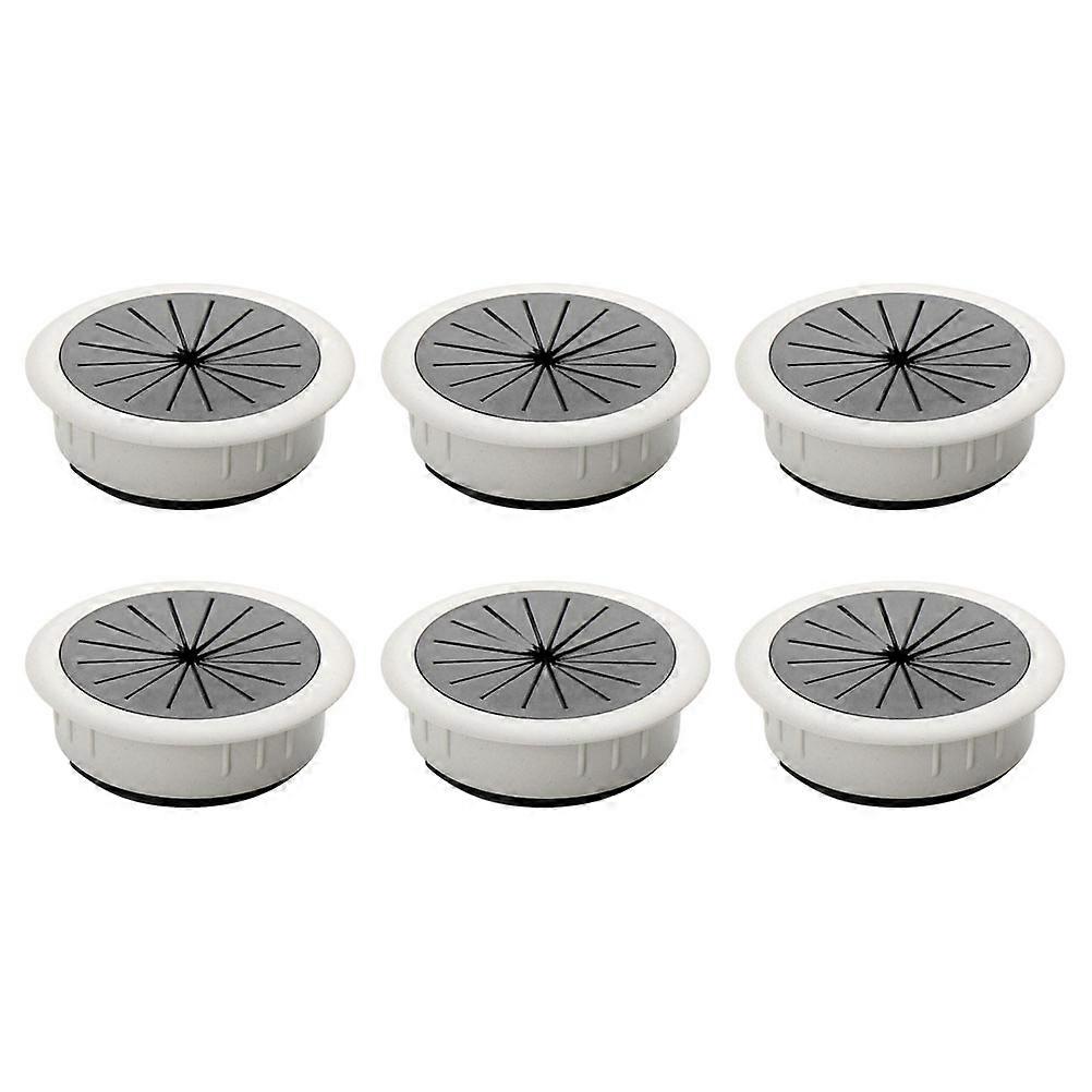 6pcs Desk Cable Grommet Covers Wire Hole Management for Home & Office Easy Install, Durable Design to Keep Workspace Tidy