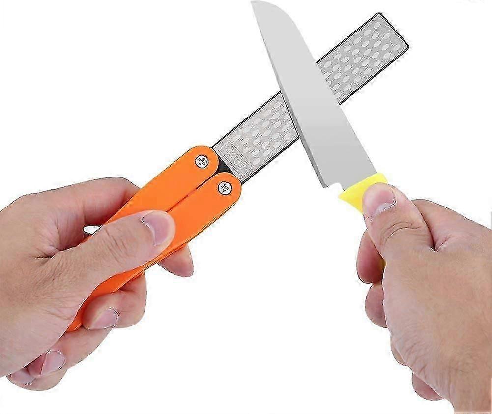Foldable Double-Sided Knife Sharpener Whetstone - Honing Stone for Blade and Scissor Sharpening