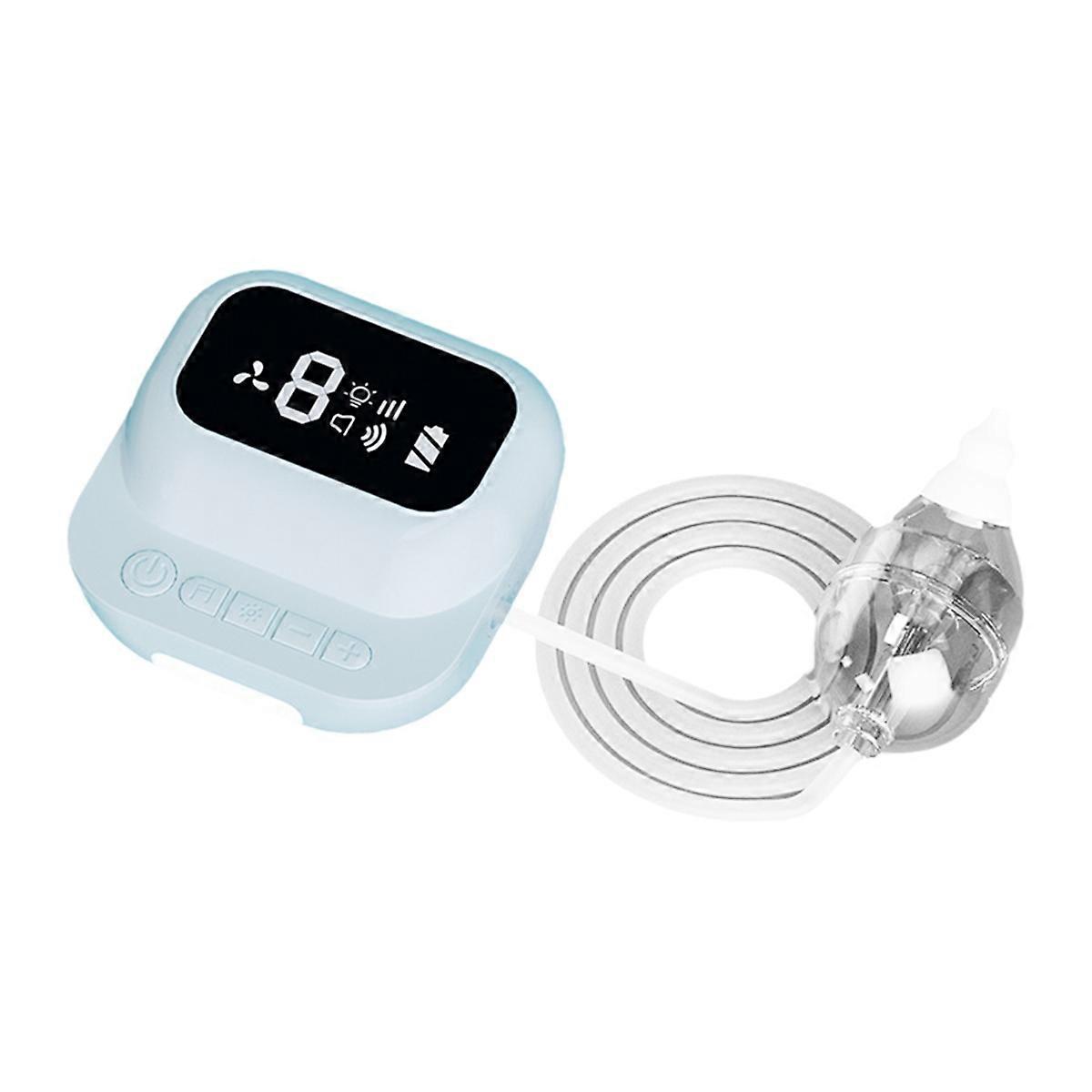 Rechargeable Baby Nasal Aspirator Not Invasives Electric Nose Suction Comfortable Device for Newborns to Toddler Blue