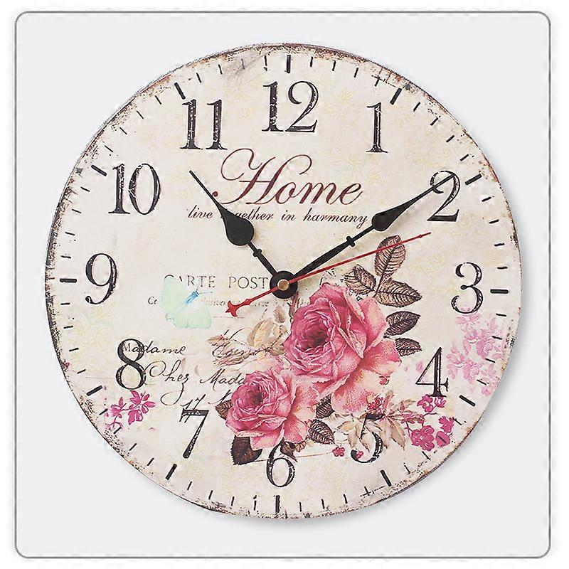 Flower vintage wall clock 30 cm