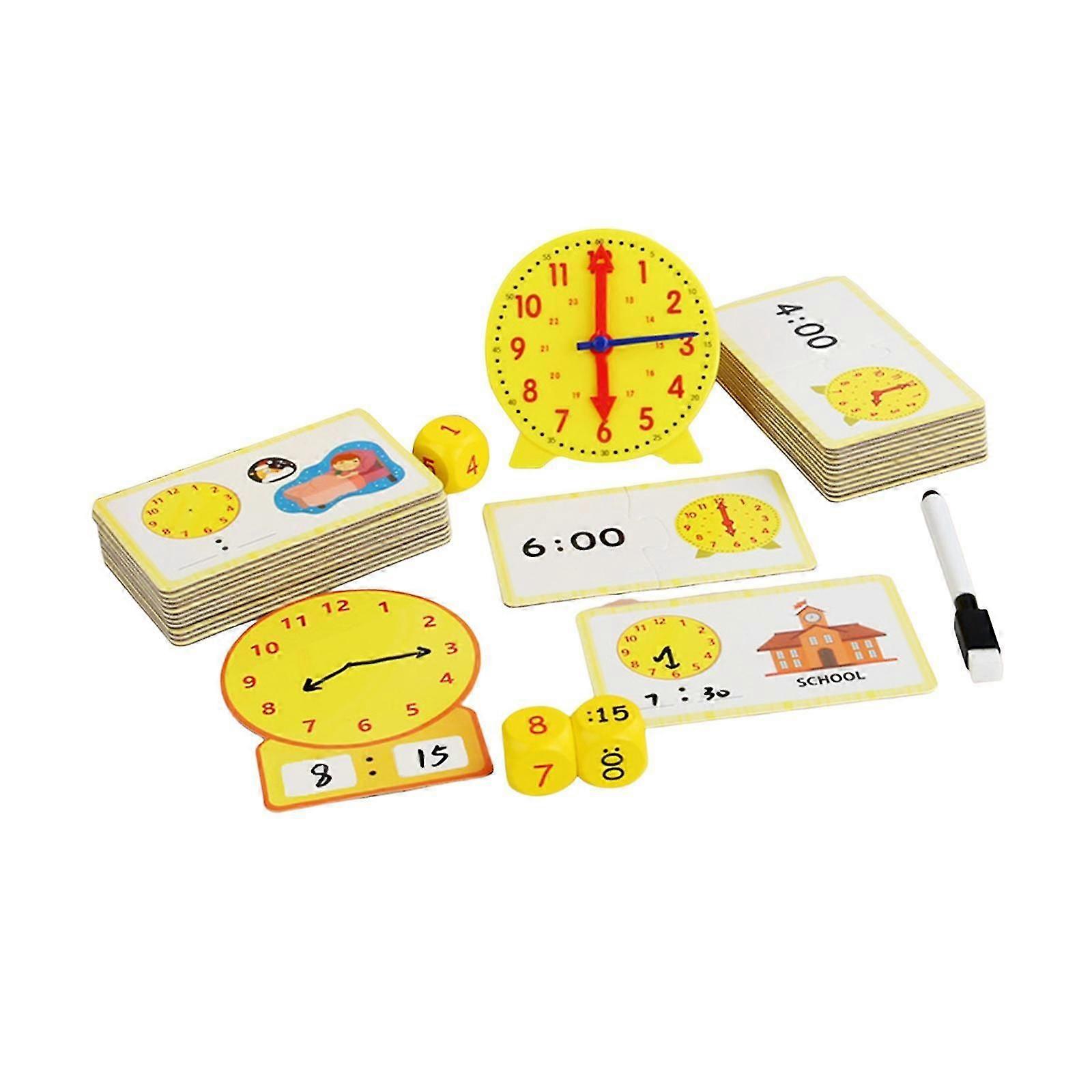 Kids Telling Time Practice Clock Educational for Children Kindergartner Kids
