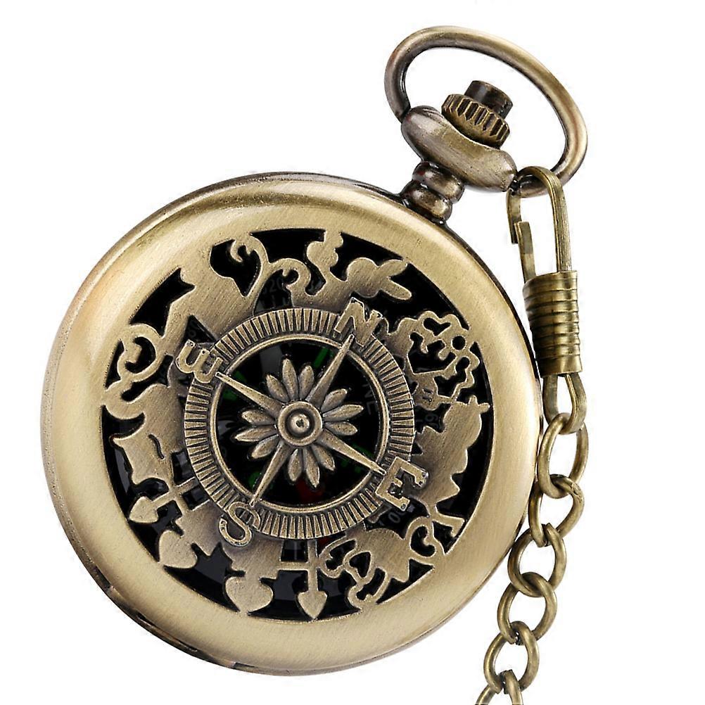 Small Compass Hiking Portable Vintage Pocket Watch Compass Direction Finding 65x46cm 1Set