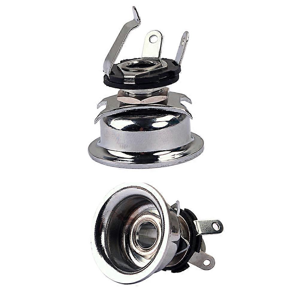 Electric Guitar Jack Socket For Instrument Maintenance Diy Installation Silver 6.35mm Output Jack 1Set