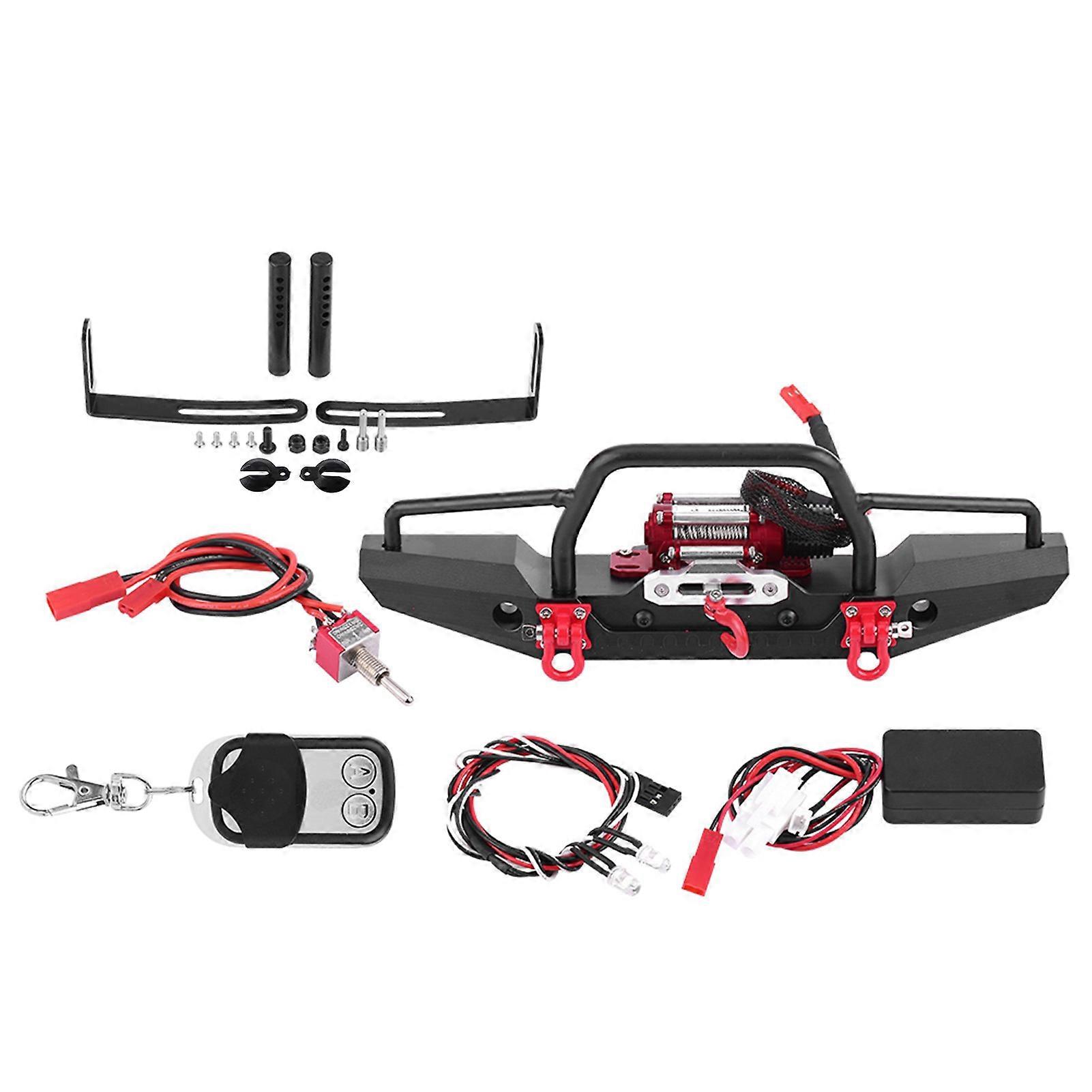 Aluminum Alloy Front Bumper with Winch for Traxxas TRX-4 RC Car