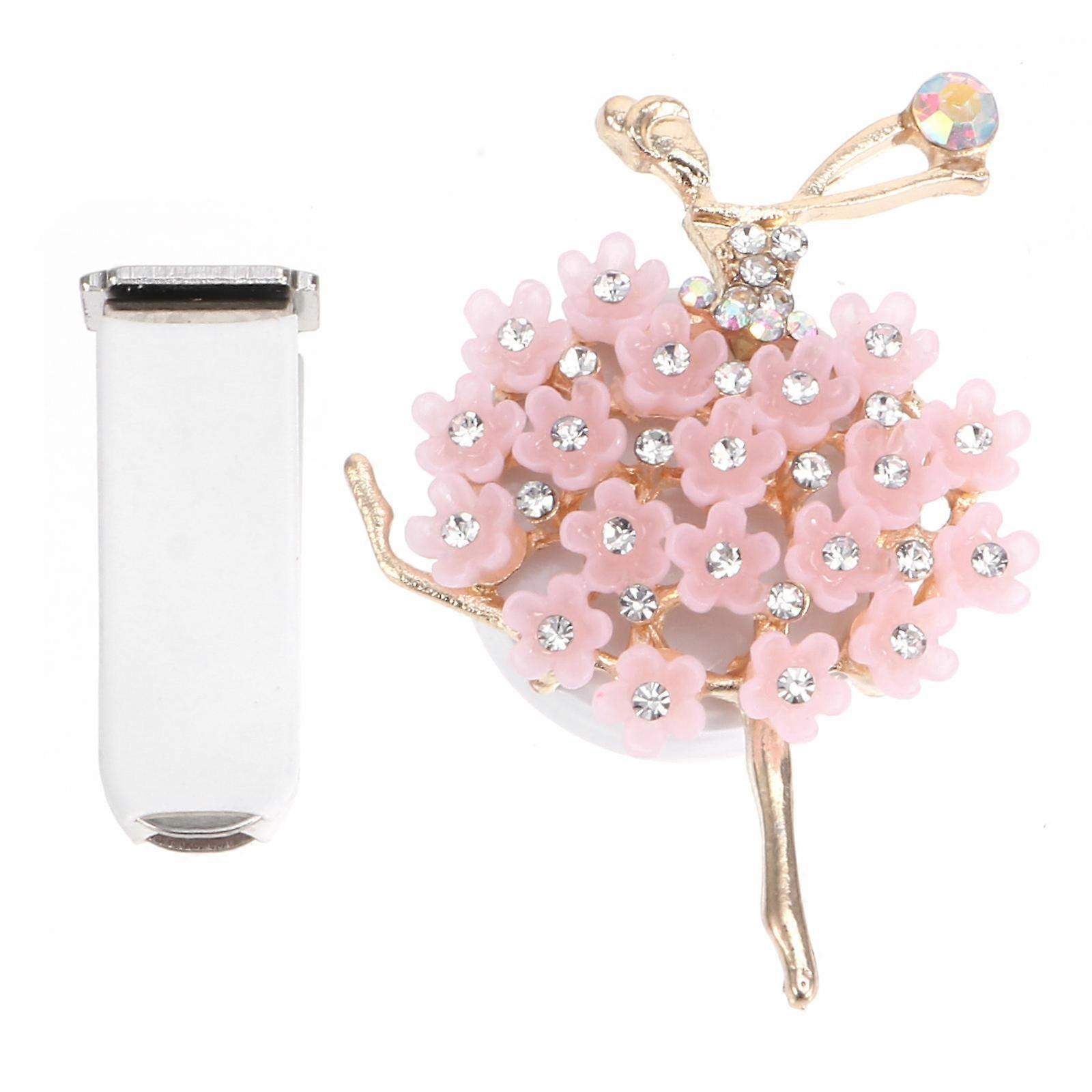 Car Perfume Clip Ballerina Girl Shape Car Vent Use Pink 5X3.5CM Air Freshener 1Pc