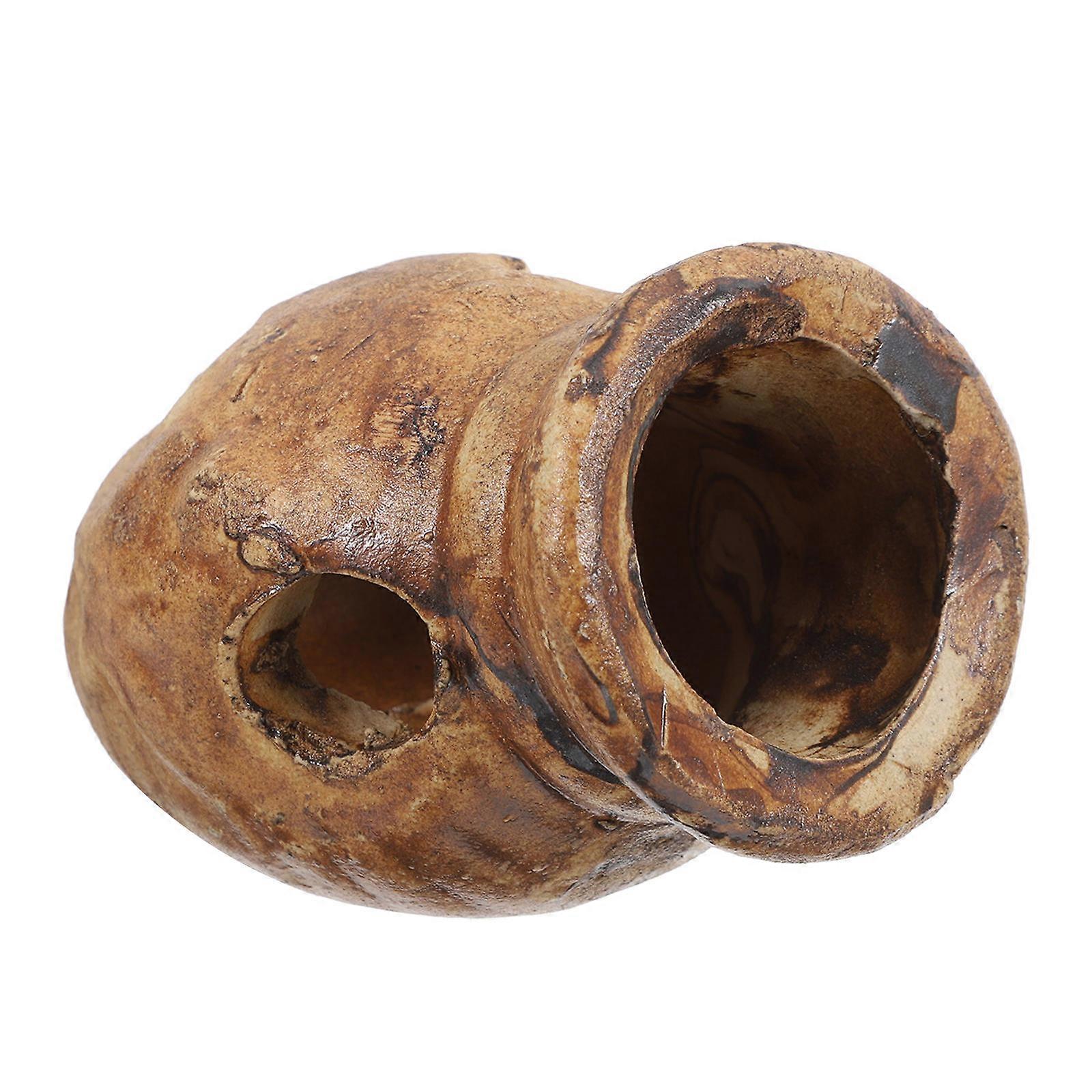 Betta Fish Hideout Reptile Cave Ceramic Basking Platform Hiding Spot Aquarium Owners Cone Shaped Cave 1Set