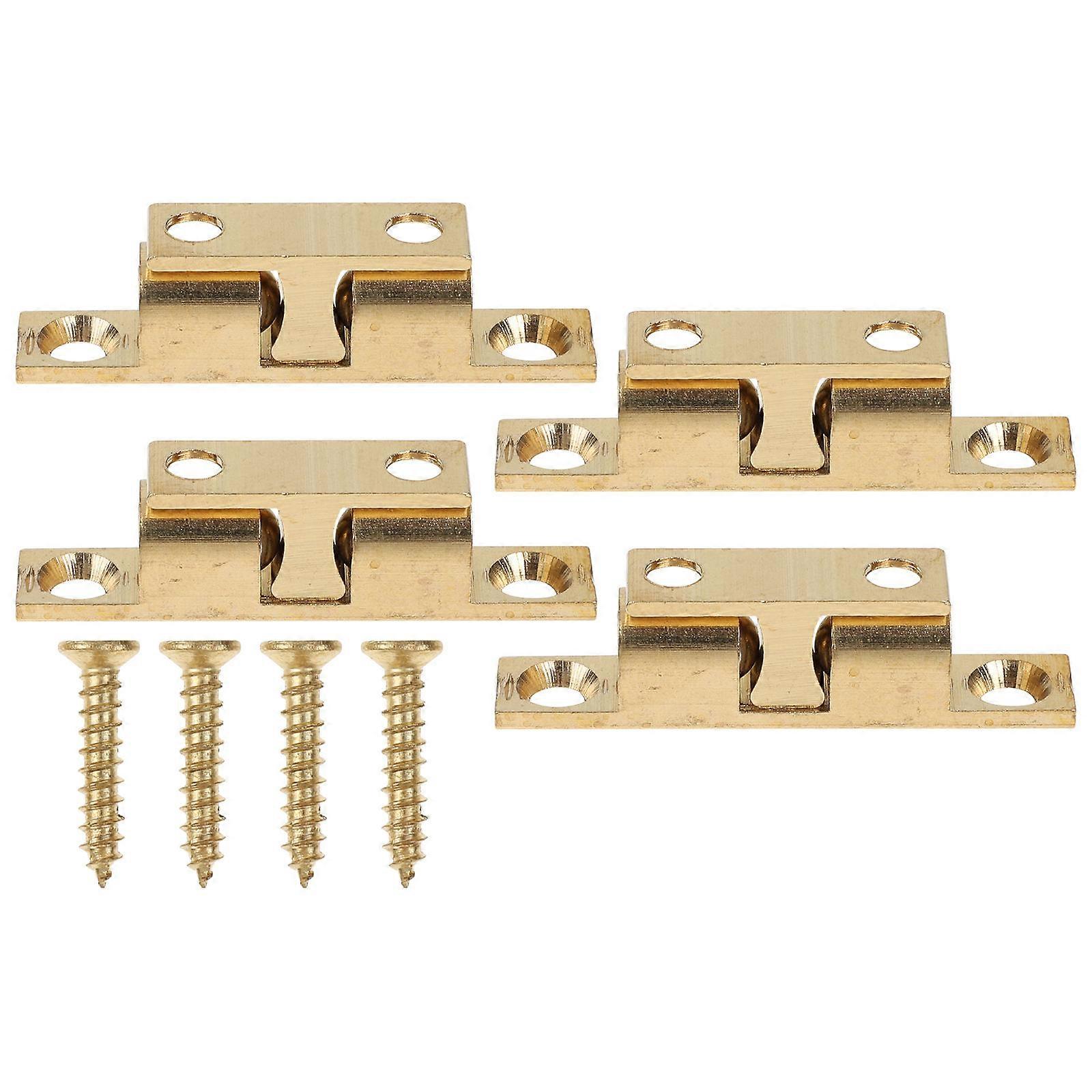 4 Sets Durable Door Ball Catch Protector Buckle with Screws for Cabinets – Easy to Install Accessory