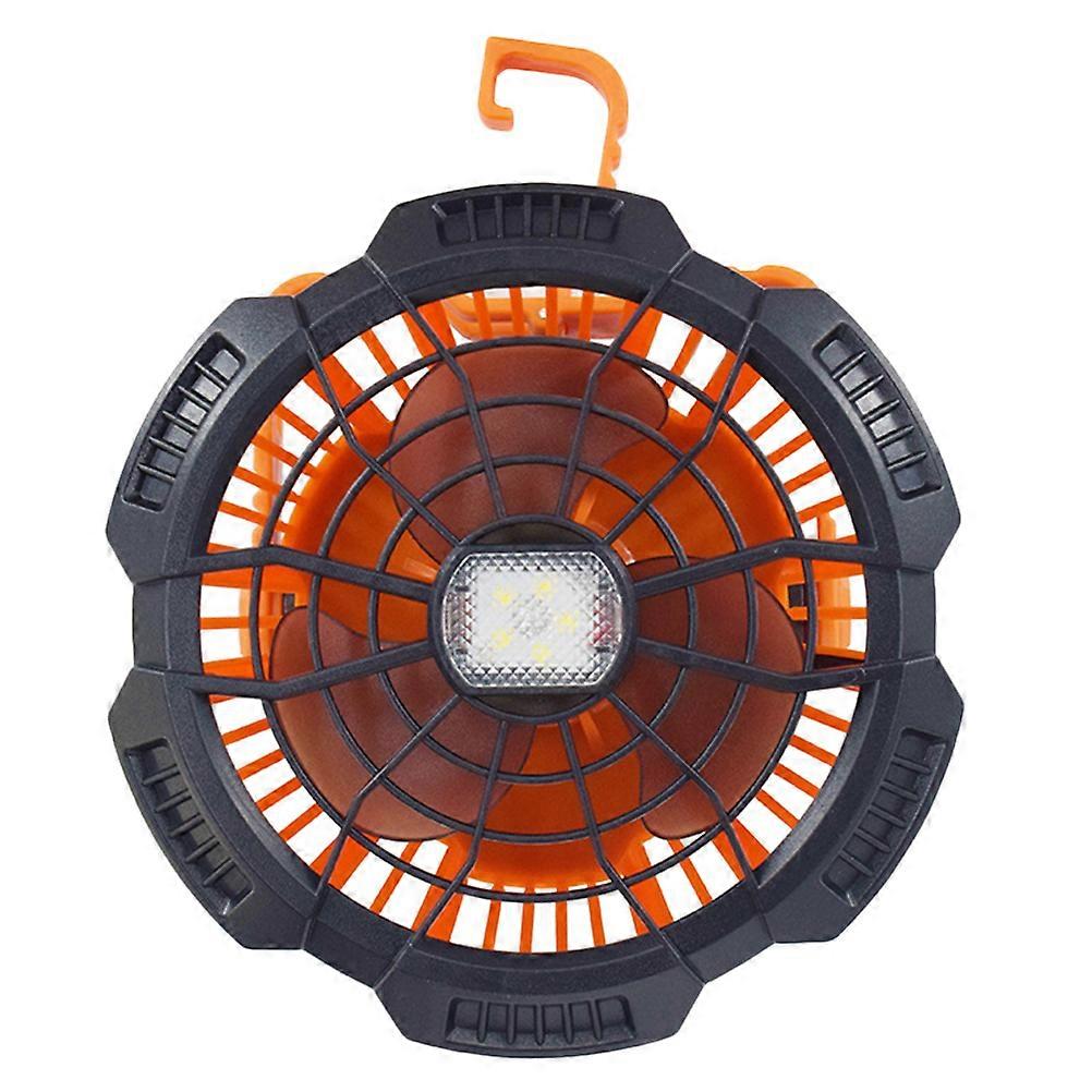 Rechargeable Tent Fan Usb Charging For Outdoor Enthusiasts Black Color 16.8x16.8cm Size 1Set