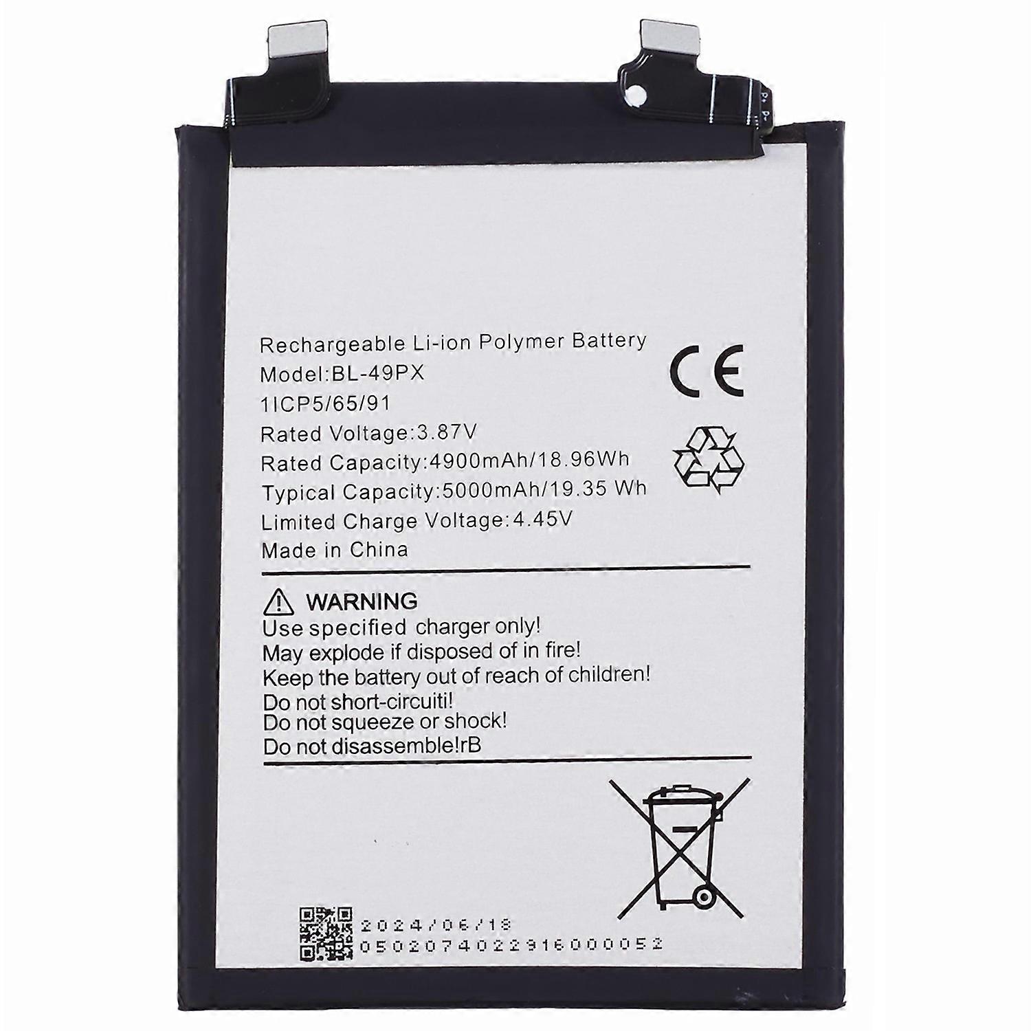 For Infinix Note 30 Pro 4G 3.87V 4900mAh Li Polymer Battery Assembly Part (Without Logo) (Encode: BL