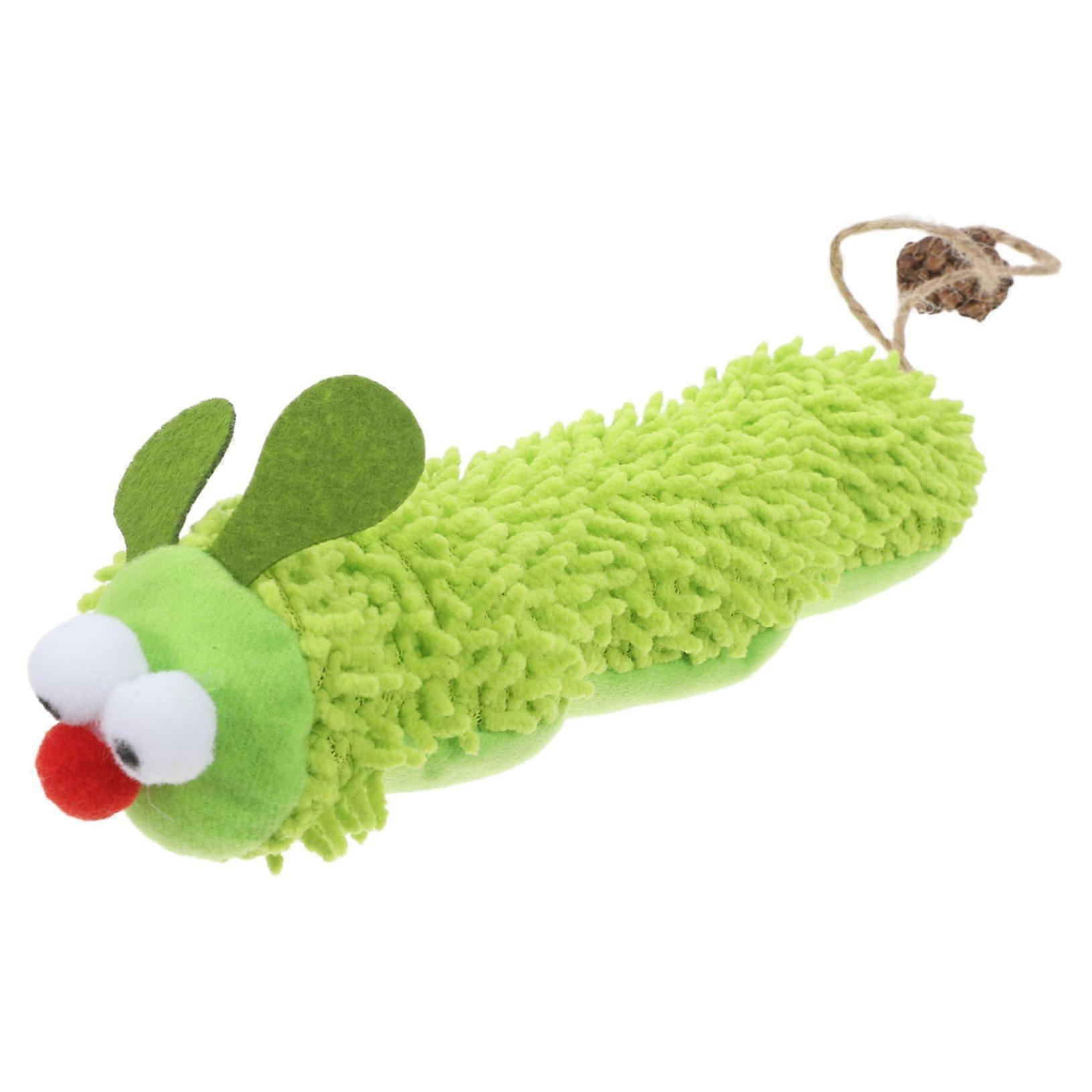 Interactive Catnip Plush Caterpillar Cat Pillow with Crinkling Sound for Indoor Kittens - Soft Toy for Entertainment