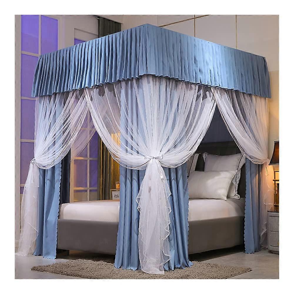 Mosquito Net For 1.8m Bed 4 Pin Support Canopy Princess Style Decorative Curtain 1.8x2.2x2m Color Style 2