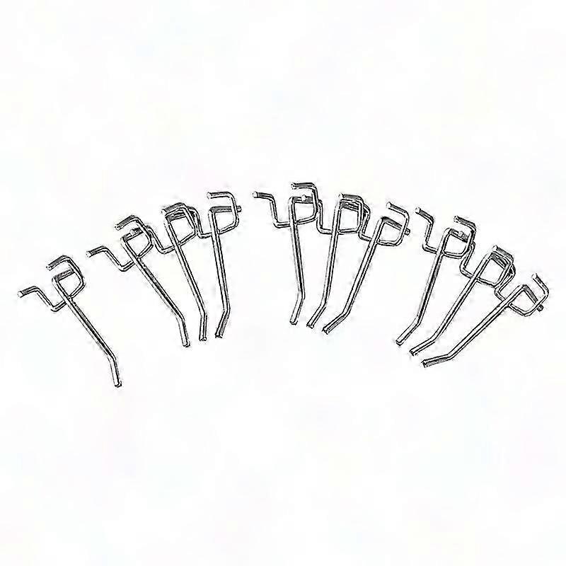 10Pcs Heavy Duty Iron Pegboard Hooks for Wall Mount - Easy Installation Tool Hangers for Workshop & Garage Storage JIKAIX