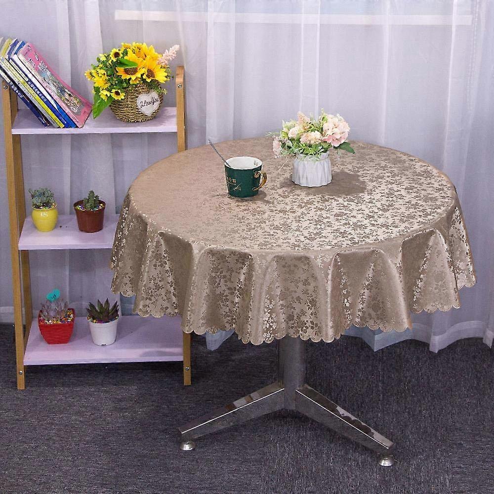 Waterproof Tablecloth HeatResistant Table Linen in Various Colors and Sizes Round Tablecloth Dark Color 260 cm Diameter