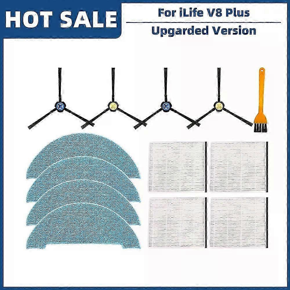 Replacement Parts Accessories for Compatible Brands, Side Brush, Primary Hepa Filter, Mop