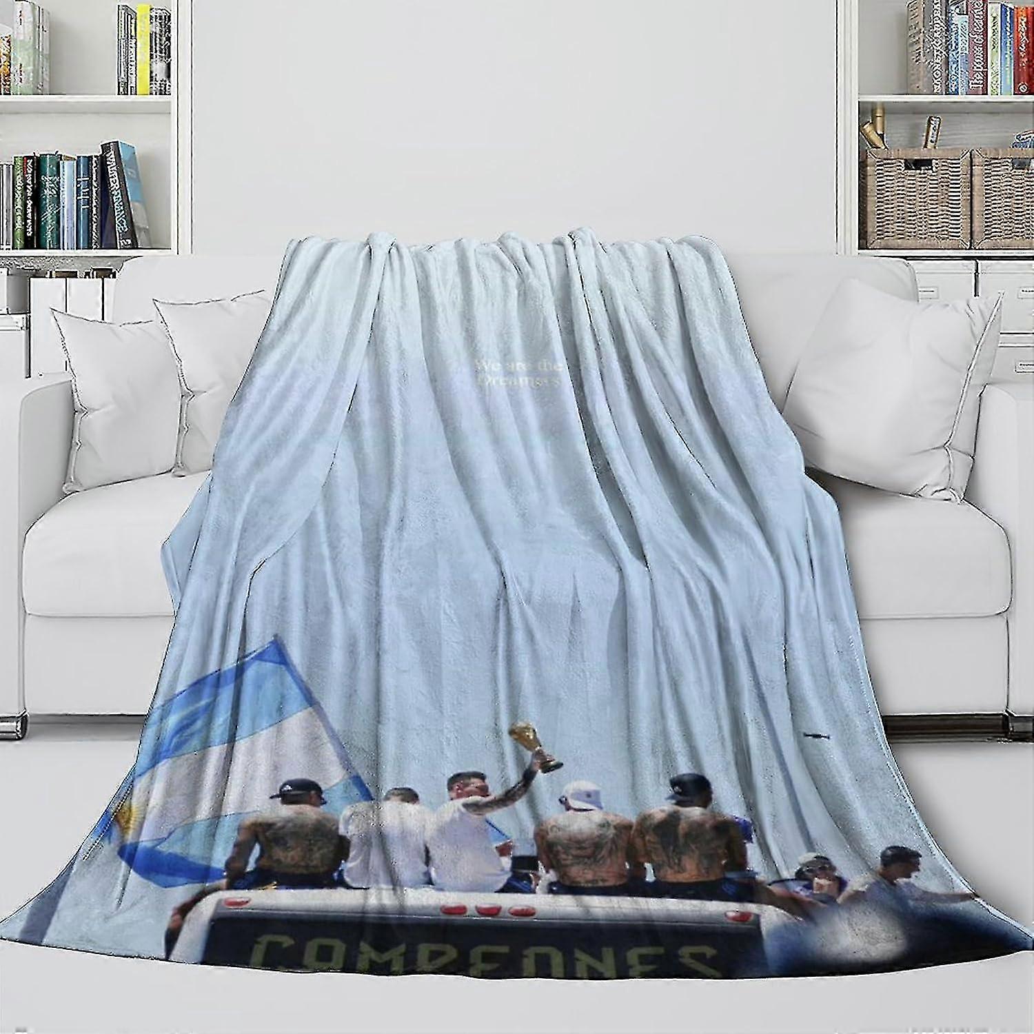 Soft Fuzzy Blanket for Kids and Adults - 3D Printed Football Fleece Throws for Bed Sofa Office Crib - Suitable for Christmas Gifts