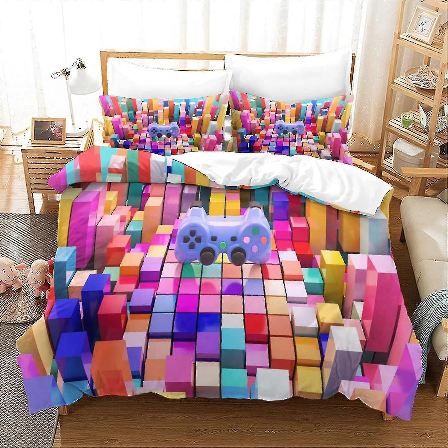 3D Printed Duvet Cover Set with Zipper Soft Easy Care Bedding Set for Certain Brand with Pillowcases Closure, 3 Pieces