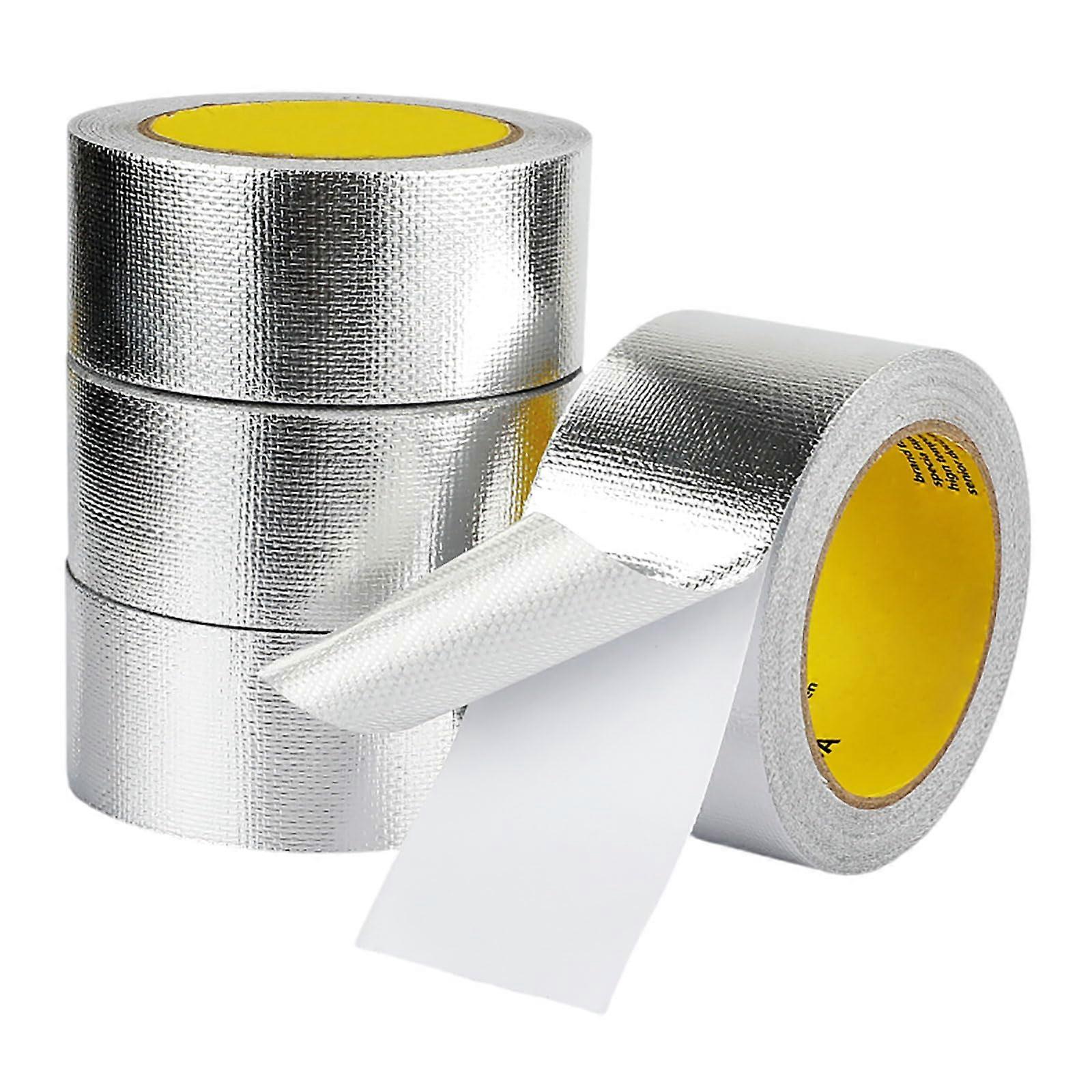 Aluminum foil tape for pipelines, 0.14 mm thick, 50 m long, sealing tape for performance dryer venting, ducts, HVAC ducts (6cm*50m).