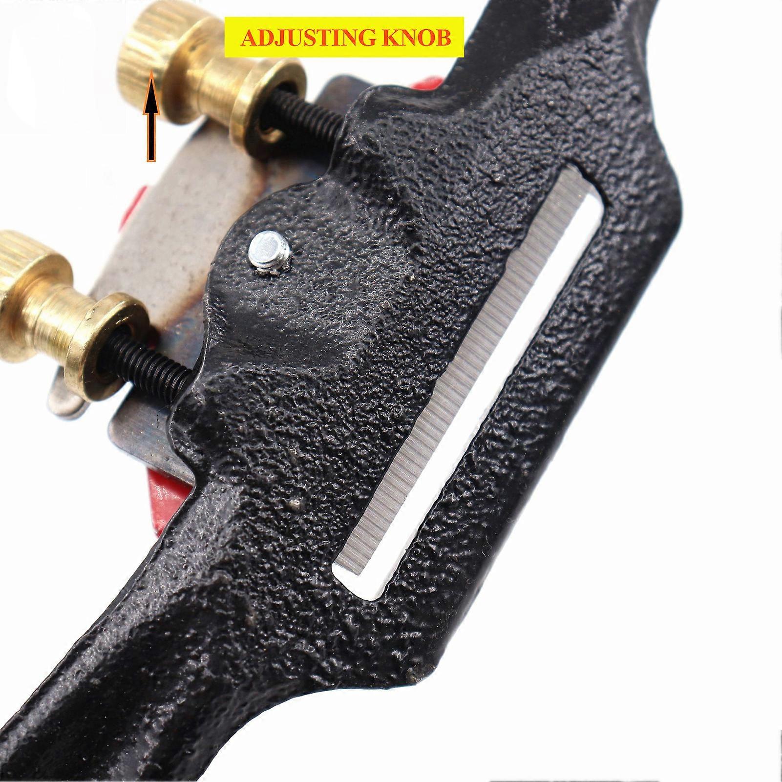 9 Inch Adjustable Spokeshave with Flat Base Planer Cutting Edge Metal Blade Working Hand Tool for Wood Craft Spoke Shave Woodworking