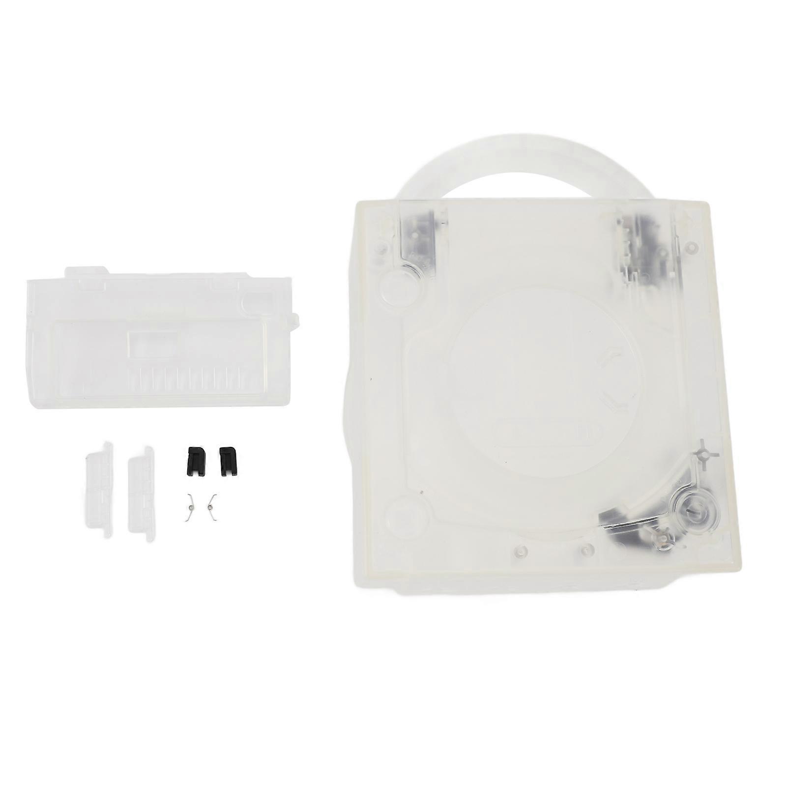 Transparent White ABS Replacement Shell for NGC GC Consoles - Easy Install & Durable