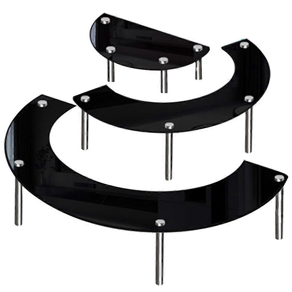 Party Dessert Stand Black Multi Layered Cake Stands For Home Users And Event Planners 15.7×7.9×3.9in 1 Set