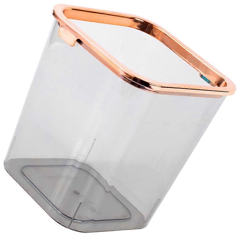 Transparent Bathroom Trash Can Square Shape Modern Minimalist Style For Home 20x18x18cm Portable 1Pack