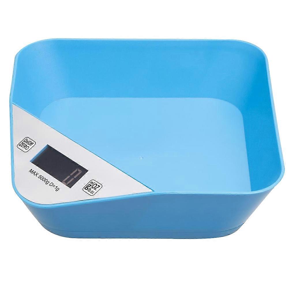 Measuring Scales Kitchen Food Scale Baking Compact Sky-Blue 18 x 8 x 5.7 cm 1Pcs