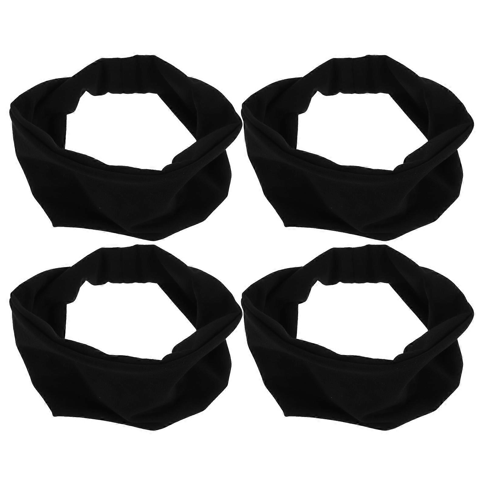 Here's a polished and professional product description for your **4 Pcs Sports Headband With Button Elastic Sweat Absorbing Hair Wraps**:
### **4