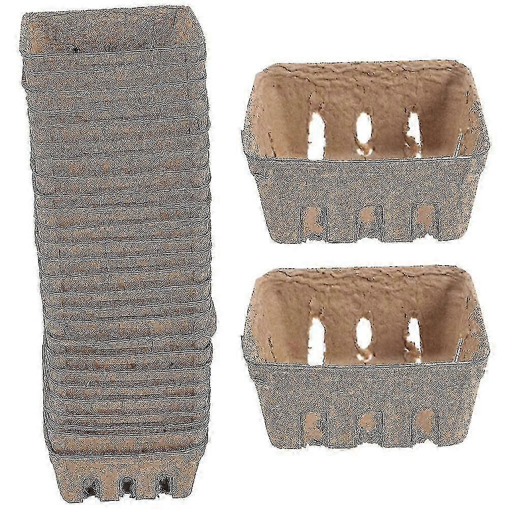 40-Piece Eco-Friendly Pulp Berry Baskets for Fruit & Vegetable Storage