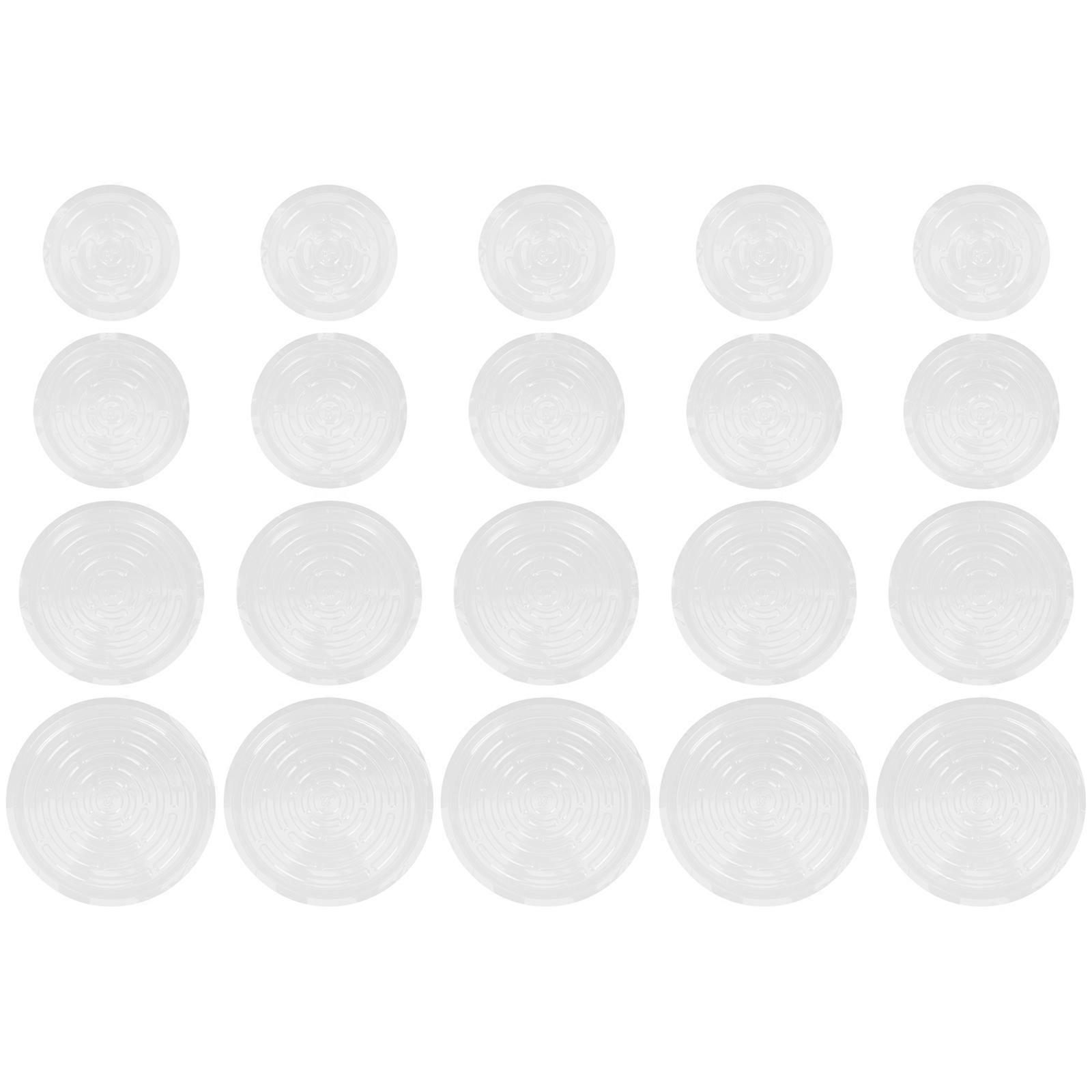 White Plastic Flowerpot Water Trays for Home Use Lightweight and Durable 20 Pcs Round Trays