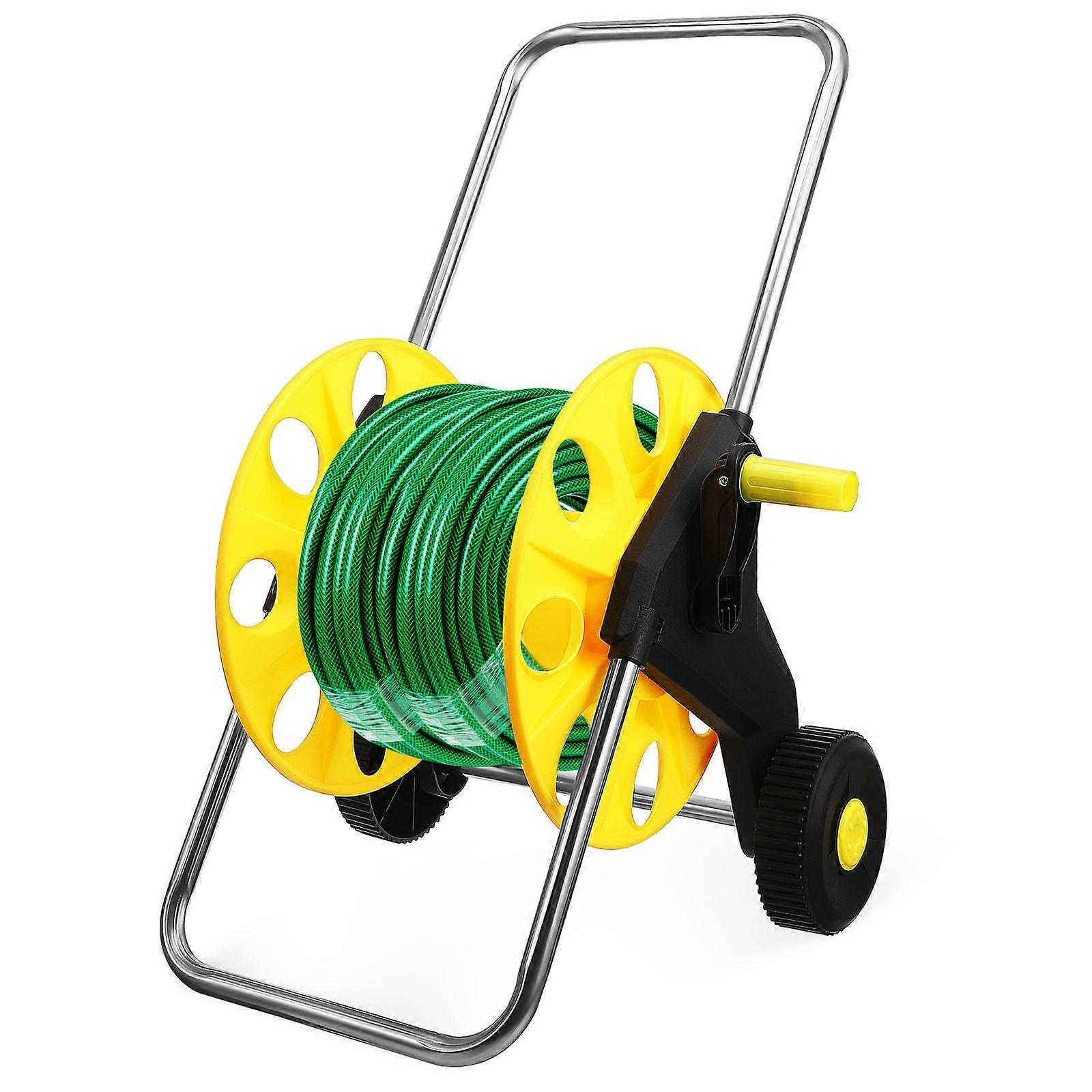 Garden Hose Reel Cart with Wheels – Durable, Lightweight Hose Holder for Easy Storage, Portable Watering and Car Washing Use