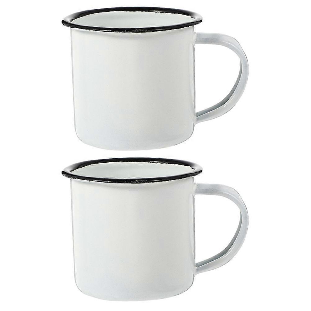 Here's a polished and professional product description for your **2pcs Retro Enamel Mugs Set**:
**2pcs Retro Enamel Mugs Set – Durable, Heat