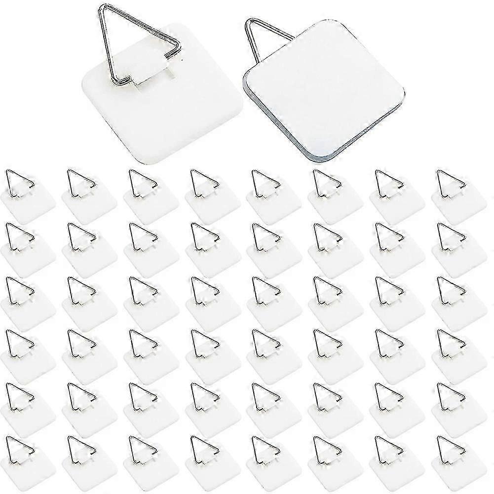 Cabides de placa de 50pcs para os ganchos do suporte da placa de parede para placas decorativas 1,3 polegadas pegajosas invisíveis