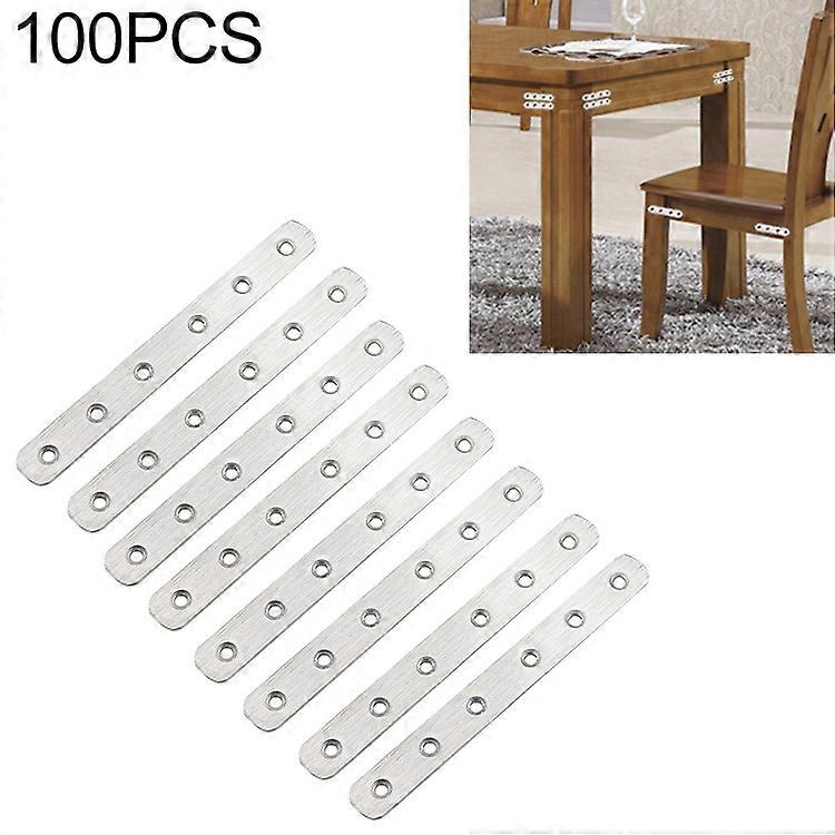 100 PCS Stainless Steel Connection Code Straight Connecting Piece, Number: 8