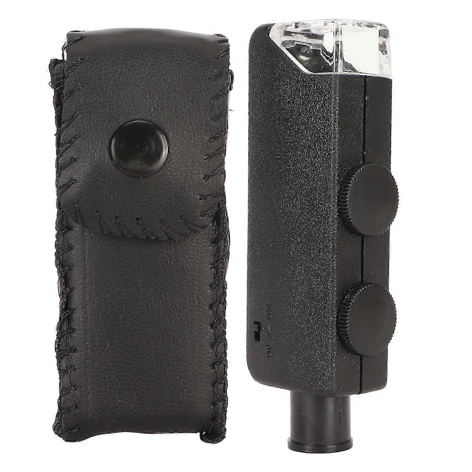 2025 Latest Model 60x100x LED Lighted Pocket Microscope Adjustable Zoom Aspheric