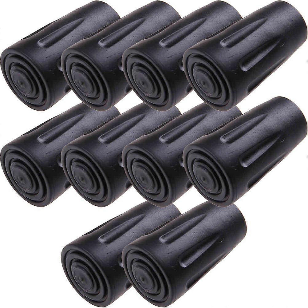 10pcs Rubber Tips for Walking Sticks & Hiking Poles Slip Resistant Protective Caps & Shockproof Ferrules for Climbing & Outdoor Activities