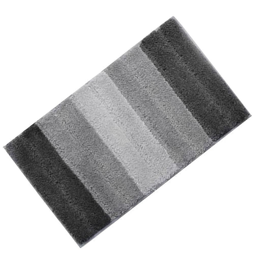 Grey Bath Mat with Nonslip Design for Secure Use Polyester Material Suitable for Bathroom Kitchen Living Room 50×80CM