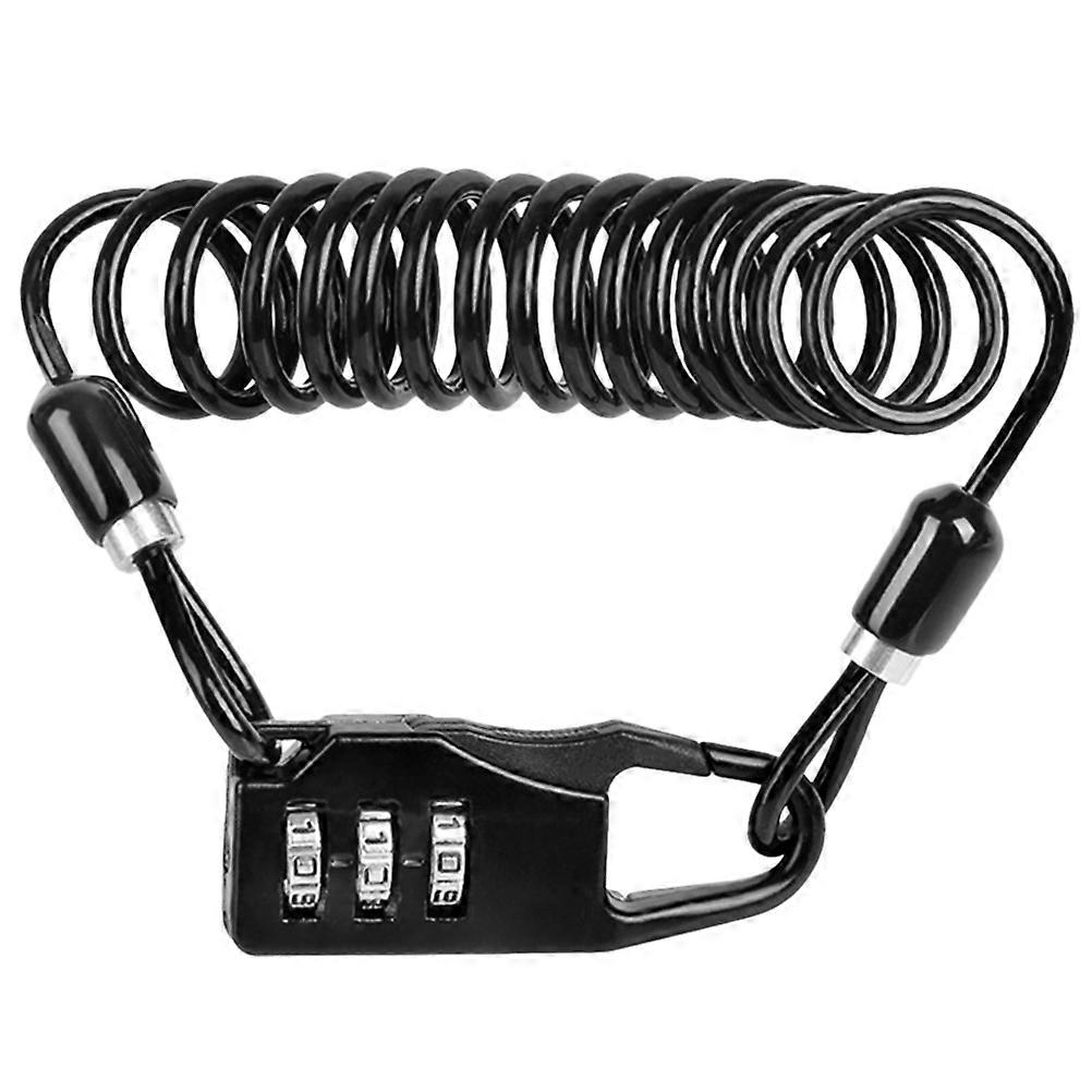 1PC Portable Coded Lock with Three Password for Bike Steel Wire Scooter Security